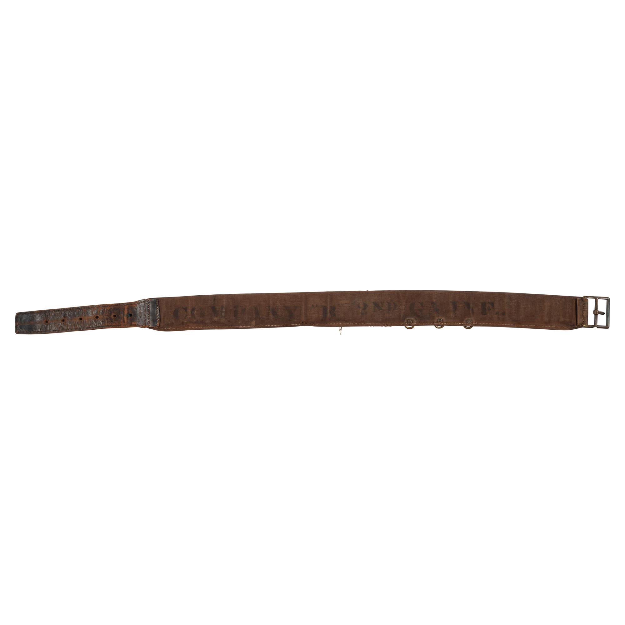 US Pattern 1876 Cartridge Belt with 1879 Trials Modification