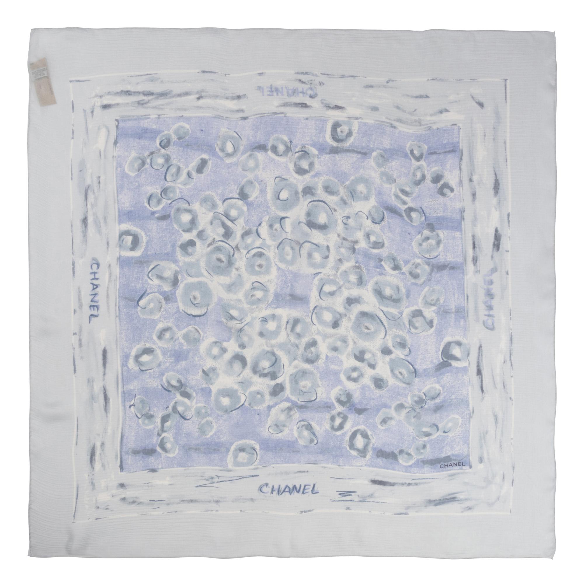 Four Chanel Silk Scarves, 1980-90s