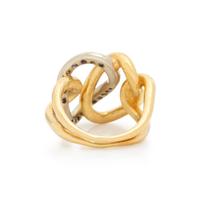 BICOLOR GOLD AND DIAMOND RING