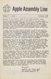 [Technology] Group of 3 Items Related to Apple Computers, Including the First 36 Issues of Apple Assembly Line, 1980-88