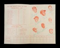 An Important 1955 Negro Baseball All Stars Barnstorming Tour Signed Program (Including Mays, Aaron, Banks and Doby)
