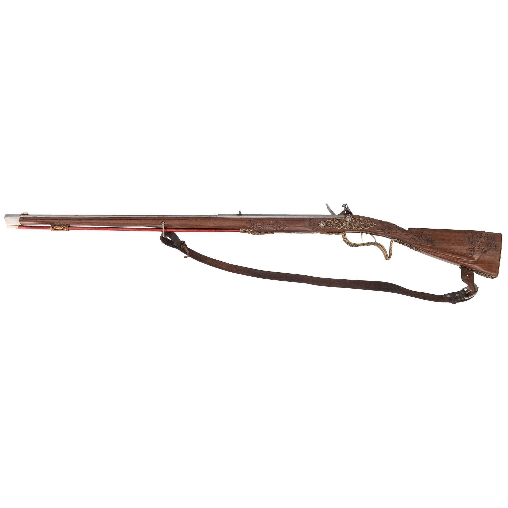 Contemporary Smoothbore Flintlock Jaeger Rifle