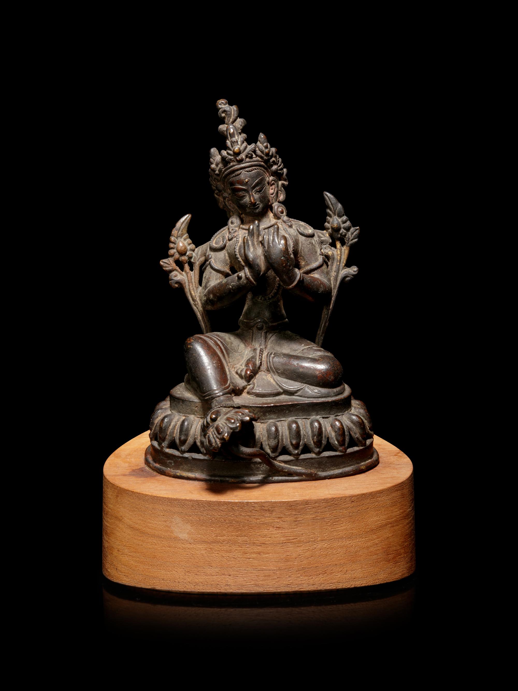 A Sino-Tibetan Bronze Figure of Tara