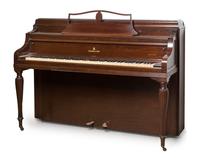 A Steinway and Sons Mahogany Upright Piano Height 43 x width 59 x depth 24 inches. — 20TH CENTURY