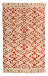 A Navajo Germantown Weaving 56 3/4 x 38 1/2 inches.