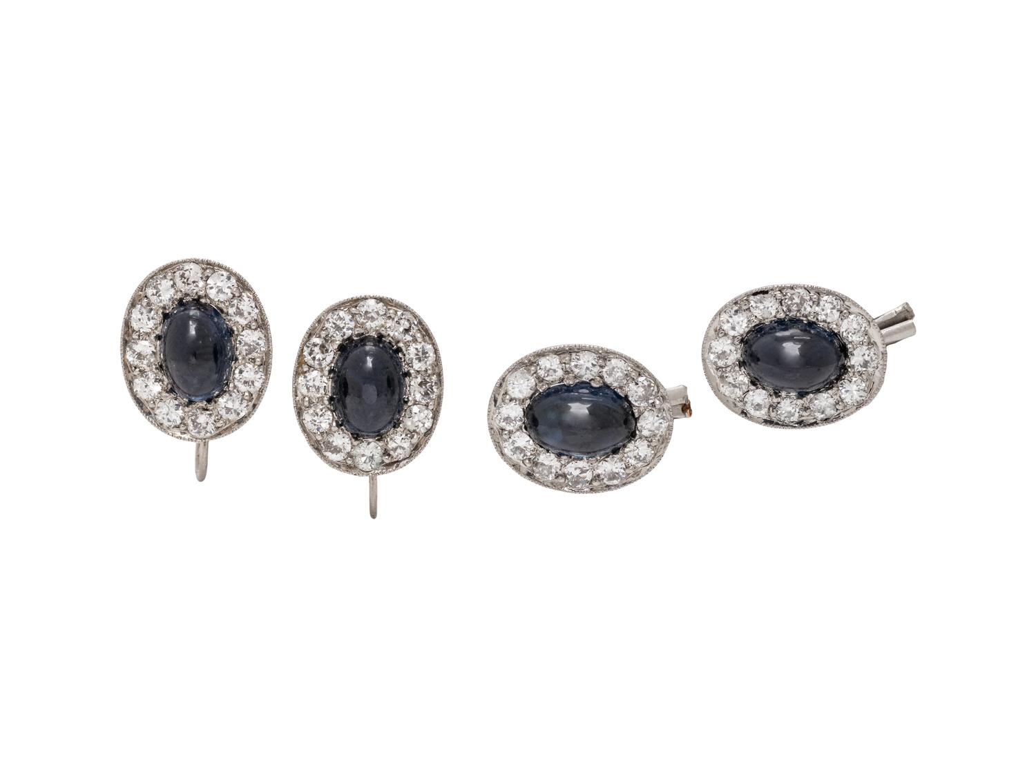 COLLECTION OF SAPPHIRE AND DIAMOND JEWELRY