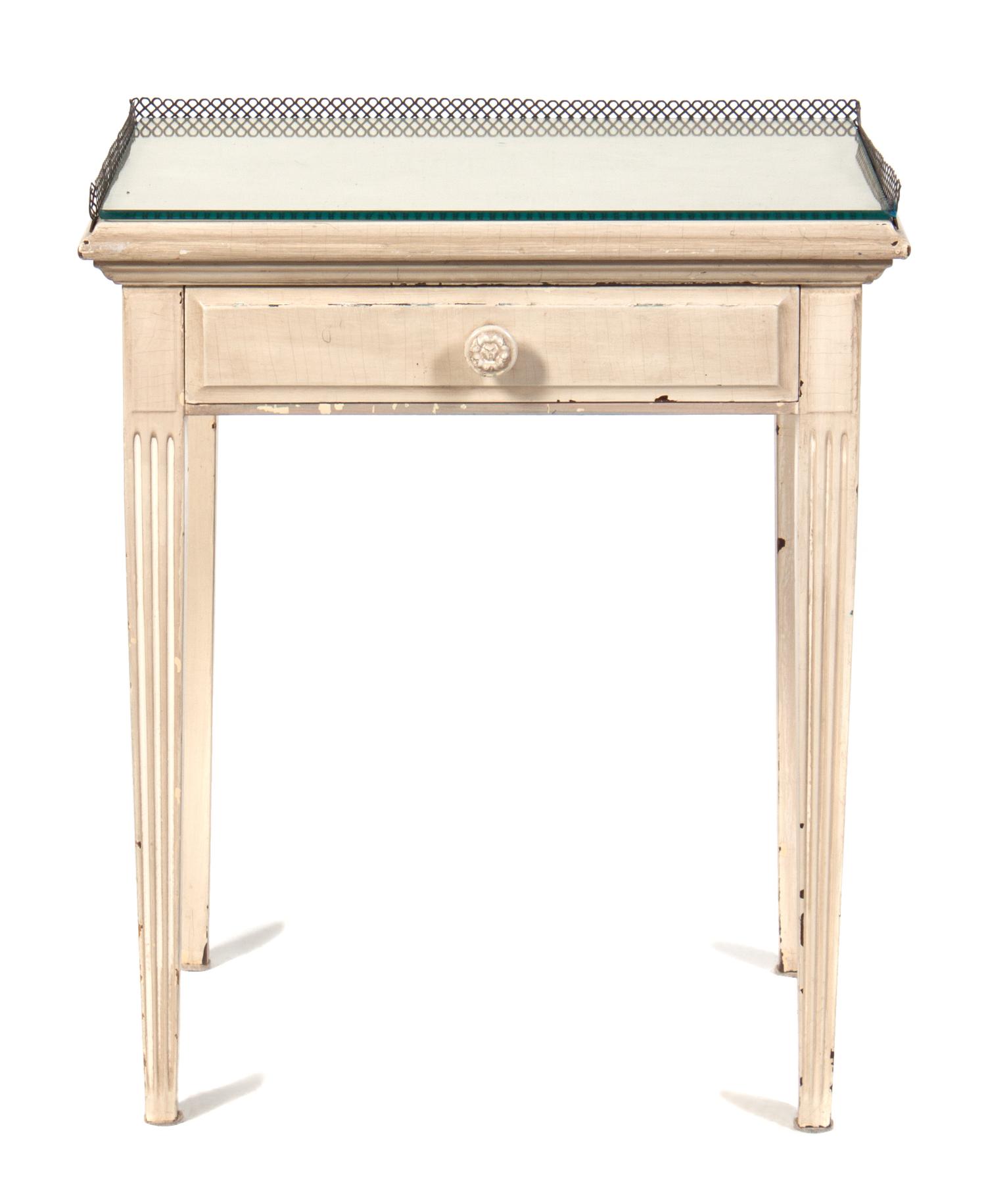 A Pair of Louis XVI Style White Painted Fauteuils Height 35 inches. — 20TH CENTURY