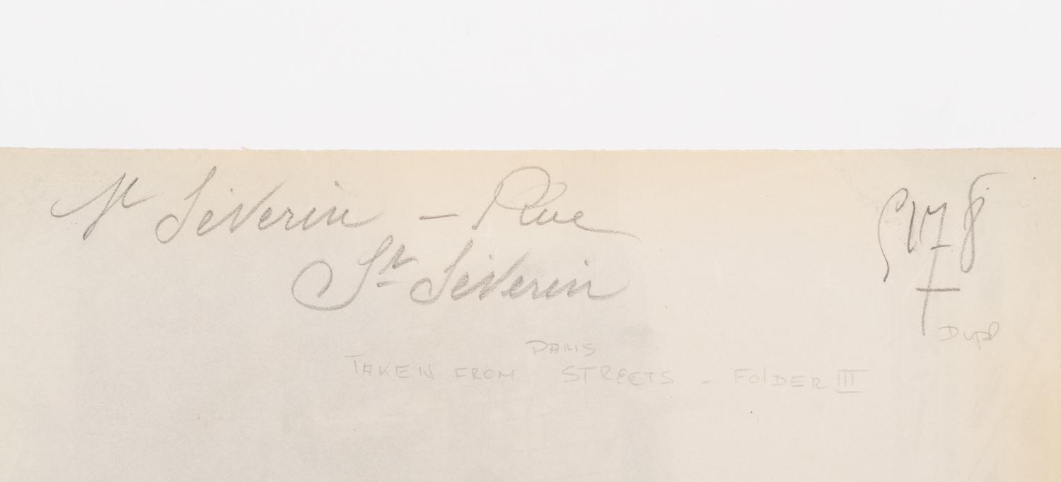 A group of three photographs ( Cour, rue Saint-Jacques 346, disparu, 5e arrondissement , 1900; Saint-Severin - rue Saint Séverin , 1905-1906; Coin, rue Norvins et des Saules , 1925)