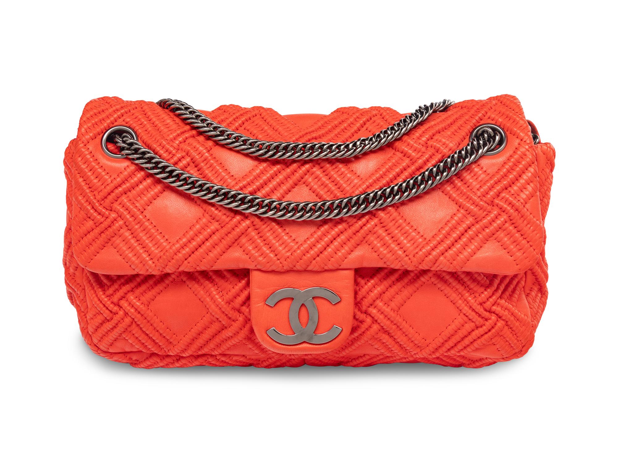Chanel Walk of Fame Flap Bag in Coral Lambskin