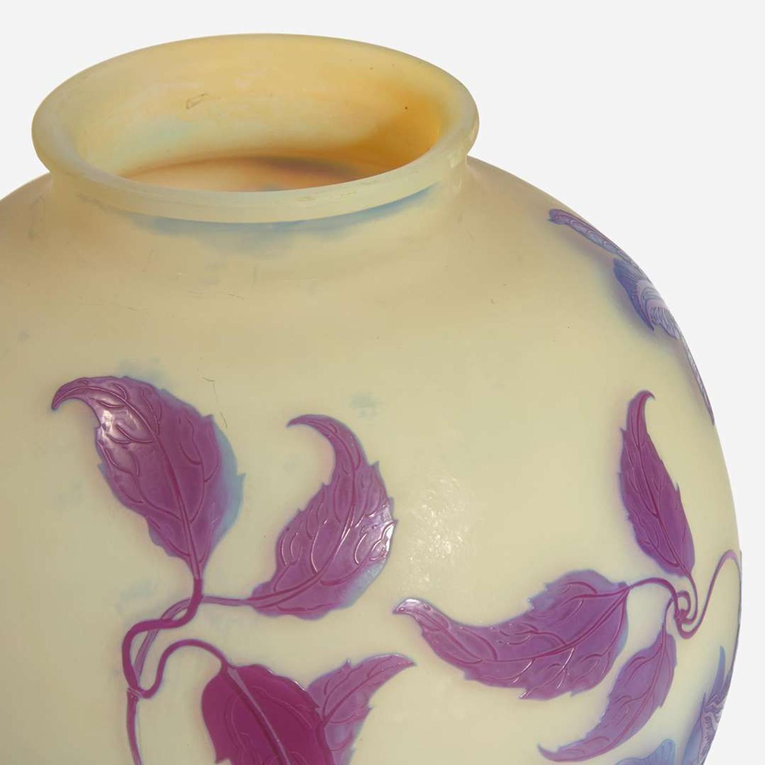 Émile Gallé (French, 1846-1904) "Clematis" Vase, France, circa 1900