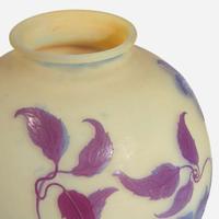 Émile Gallé (French, 1846-1904) "Clematis" Vase, France, circa 1900