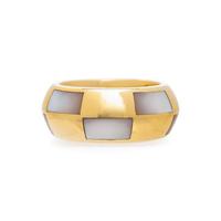 MAUBOUSSIN, YELLOW GOLD AND MOTHER-OF-PEARL RING