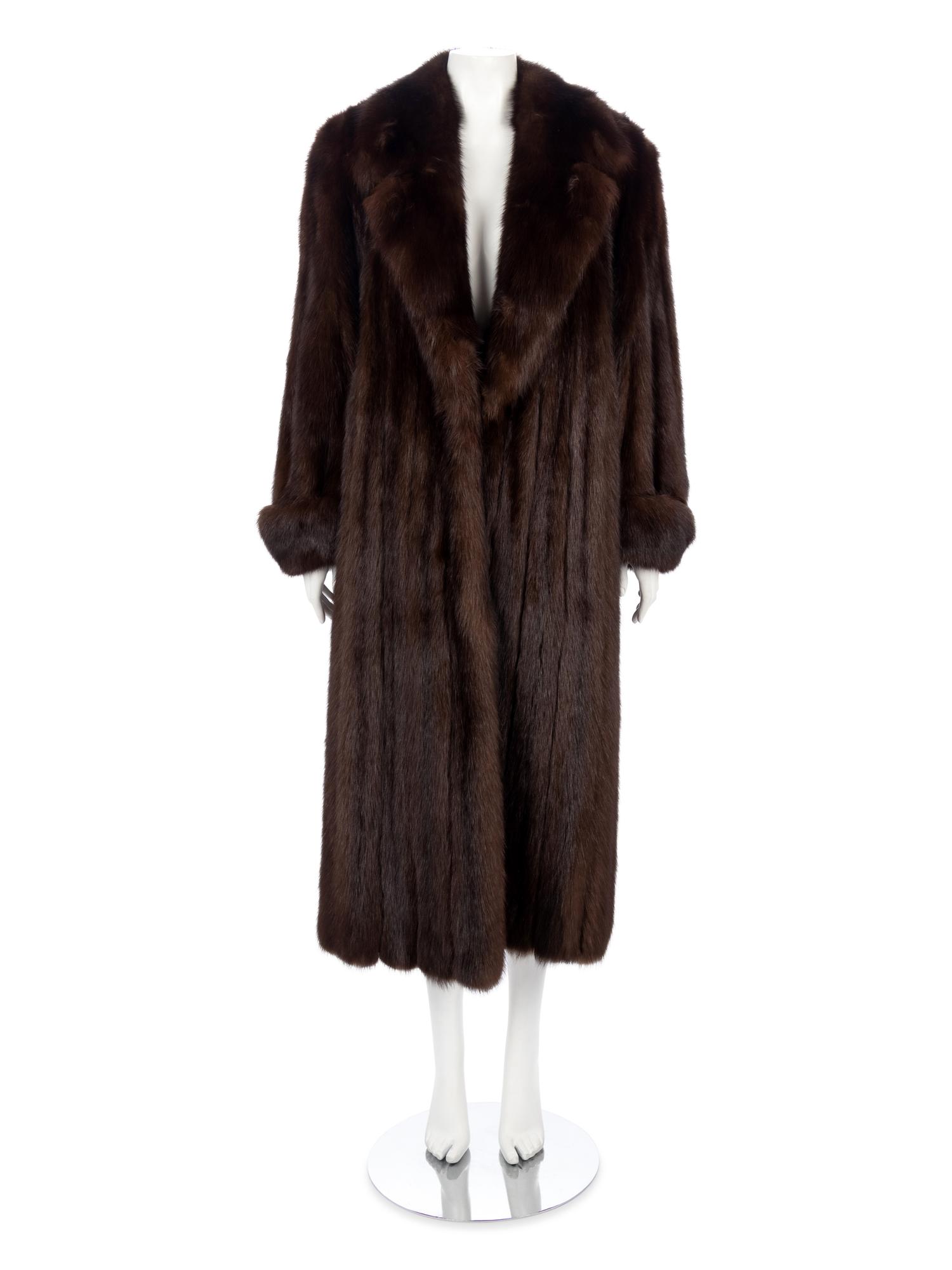 Revillon Dark Brown Sable Fur Coat