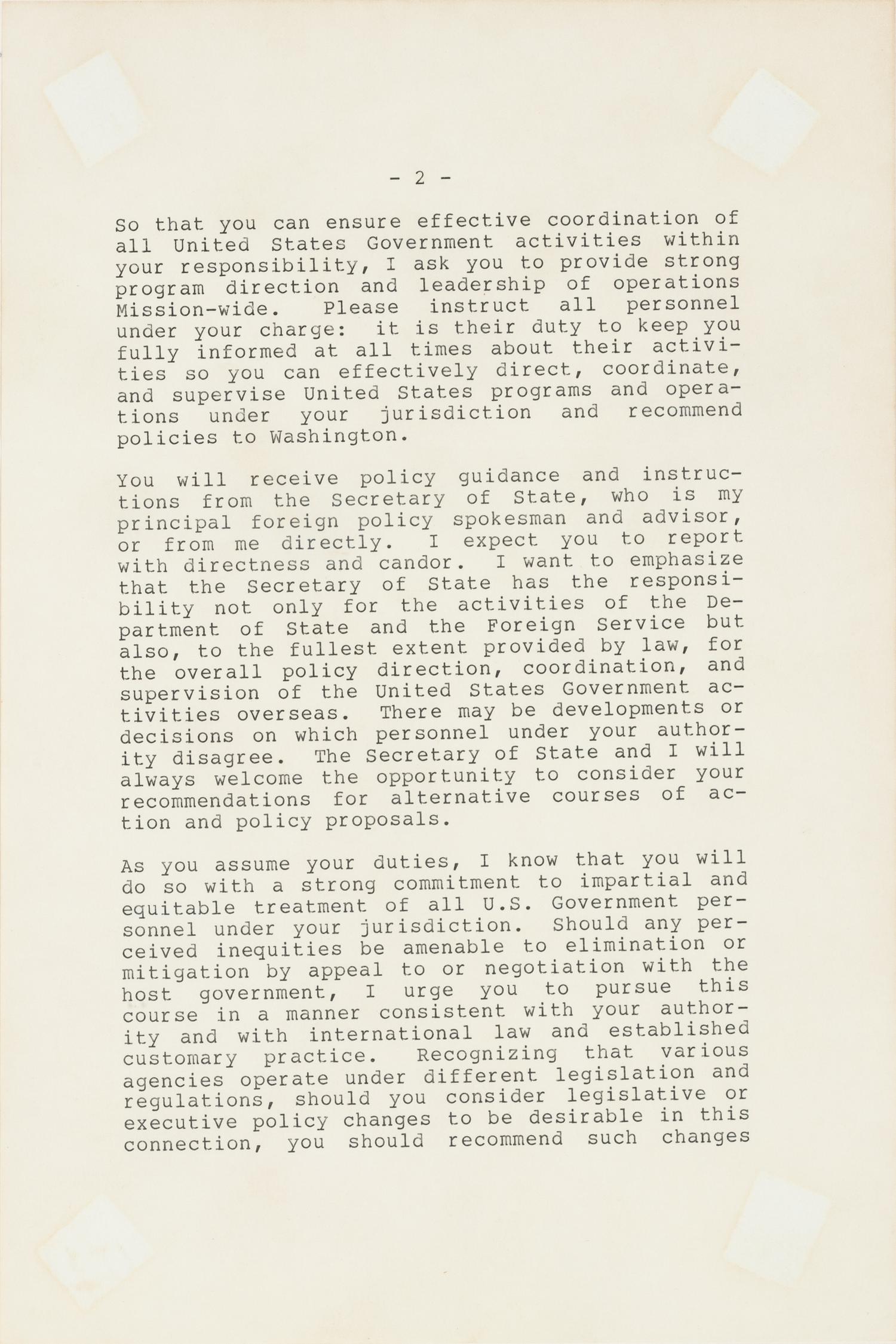 REAGAN, Ronald Wilson (1911-2004). Typed letter signed (“Ronald Reagan”), to Edward Joseph PERKINS (1928-2020), U.S. Ambassador to Liberia from 28 August 1985 to 22 October 1986. The White House, Washington, D.C., 15 July 1985.