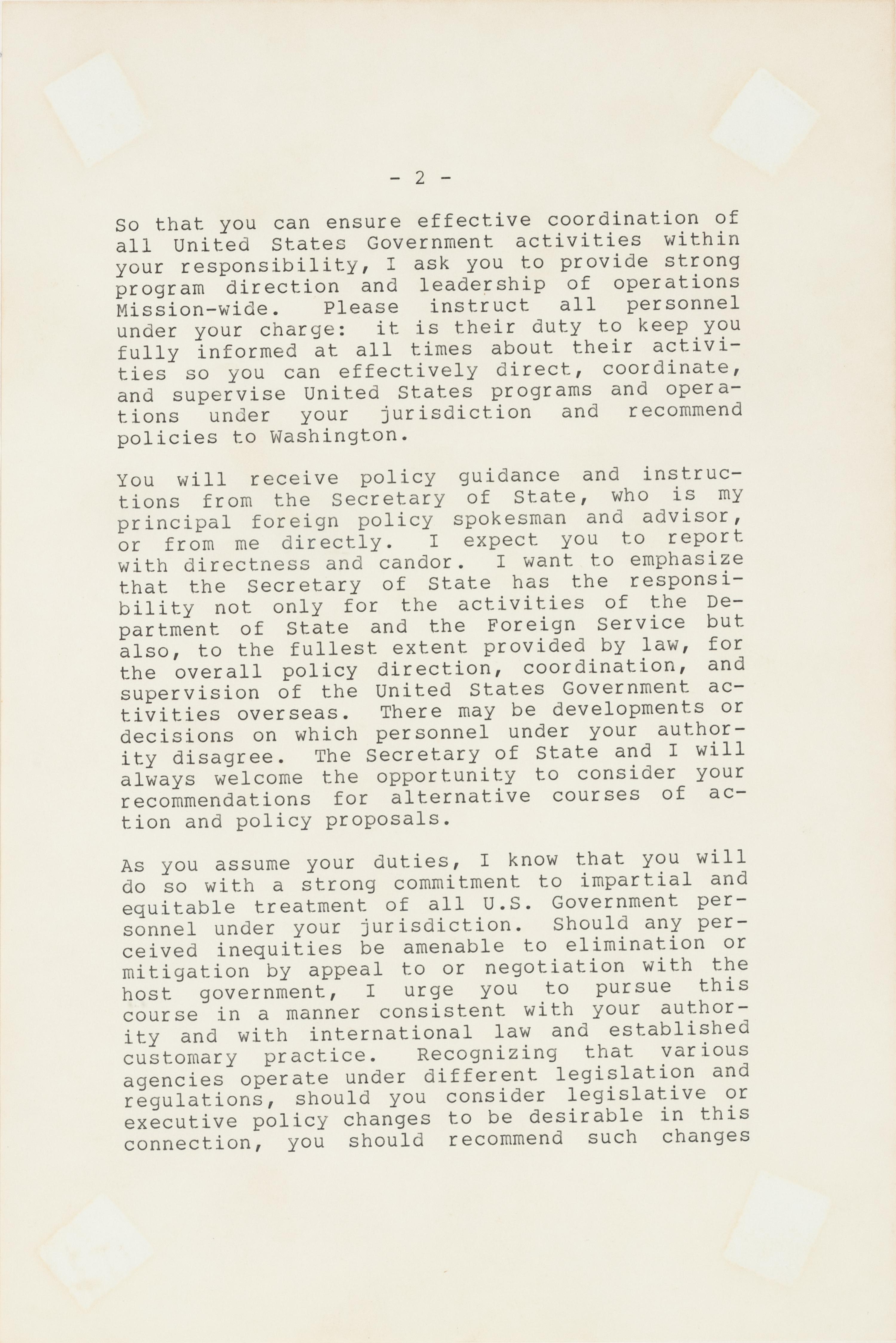 REAGAN, Ronald Wilson (1911-2004). Typed letter signed (“Ronald Reagan”), to Edward Joseph PERKINS (1928-2020), U.S. Ambassador to Liberia from 28 August 1985 to 22 October 1986. The White House, Washington, D.C., 15 July 1985.