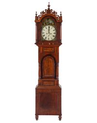 A George III Style Mahogany Tall Case Clock