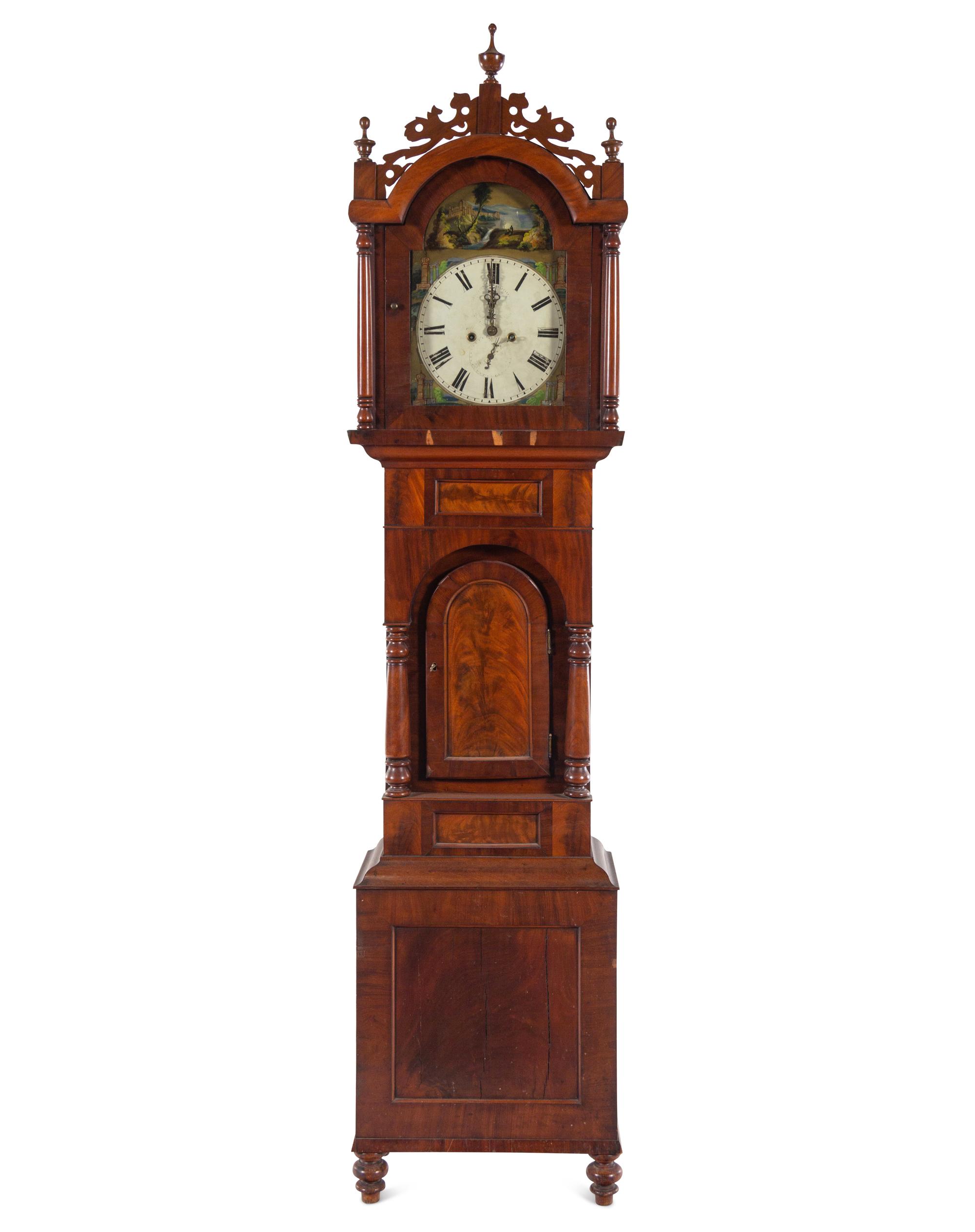 A George III Style Mahogany Tall Case Clock