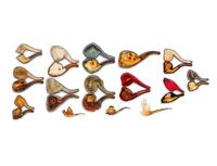 Fifteen Carved Meerschaum Pipes