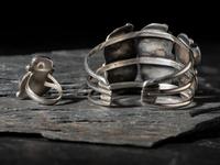 Navajo Silver and Turquoise Cuff Bracelet and Ring