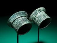 A Pair of Olmec Jade Earspools