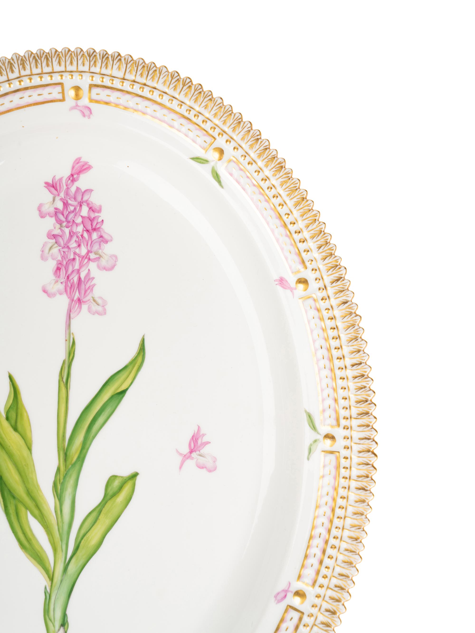 Two Royal Copenhagen Flora Danica Porcelain Oval Platters