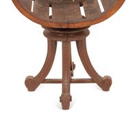 An Italian Carved Mahogany Gondola Chair with Swivel Seat