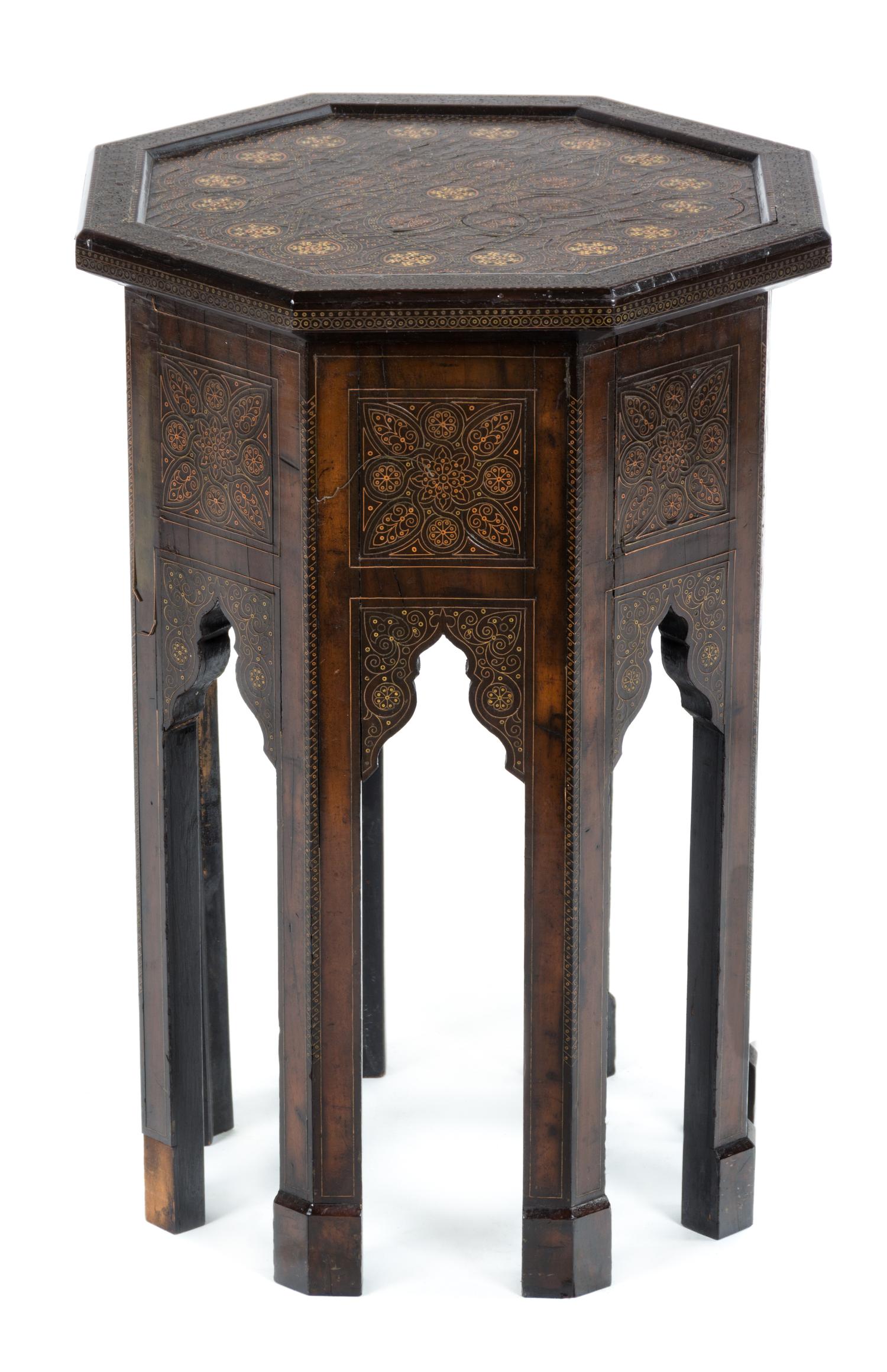 Two Gilt Lacquer Occasional Tables Height of taller 19 inches.