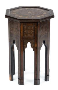 Two Gilt Lacquer Occasional Tables Height of taller 19 inches.