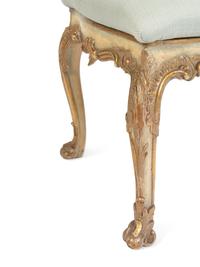 A Set of Six Venetian Style Painted and Parcel Gilt Dining Chairs