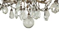 A Silvered Metal Six-Light Chandelier