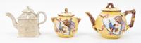 Three Ceramic Tea Articles Height of first 6 inches.