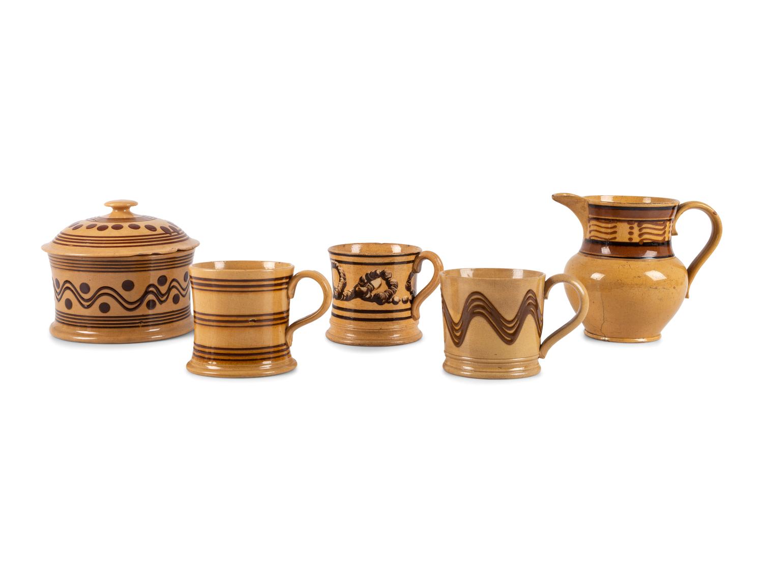 Five Pieces of East Liverpool, Ohio Yellowware