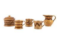 Five Pieces of East Liverpool, Ohio Yellowware