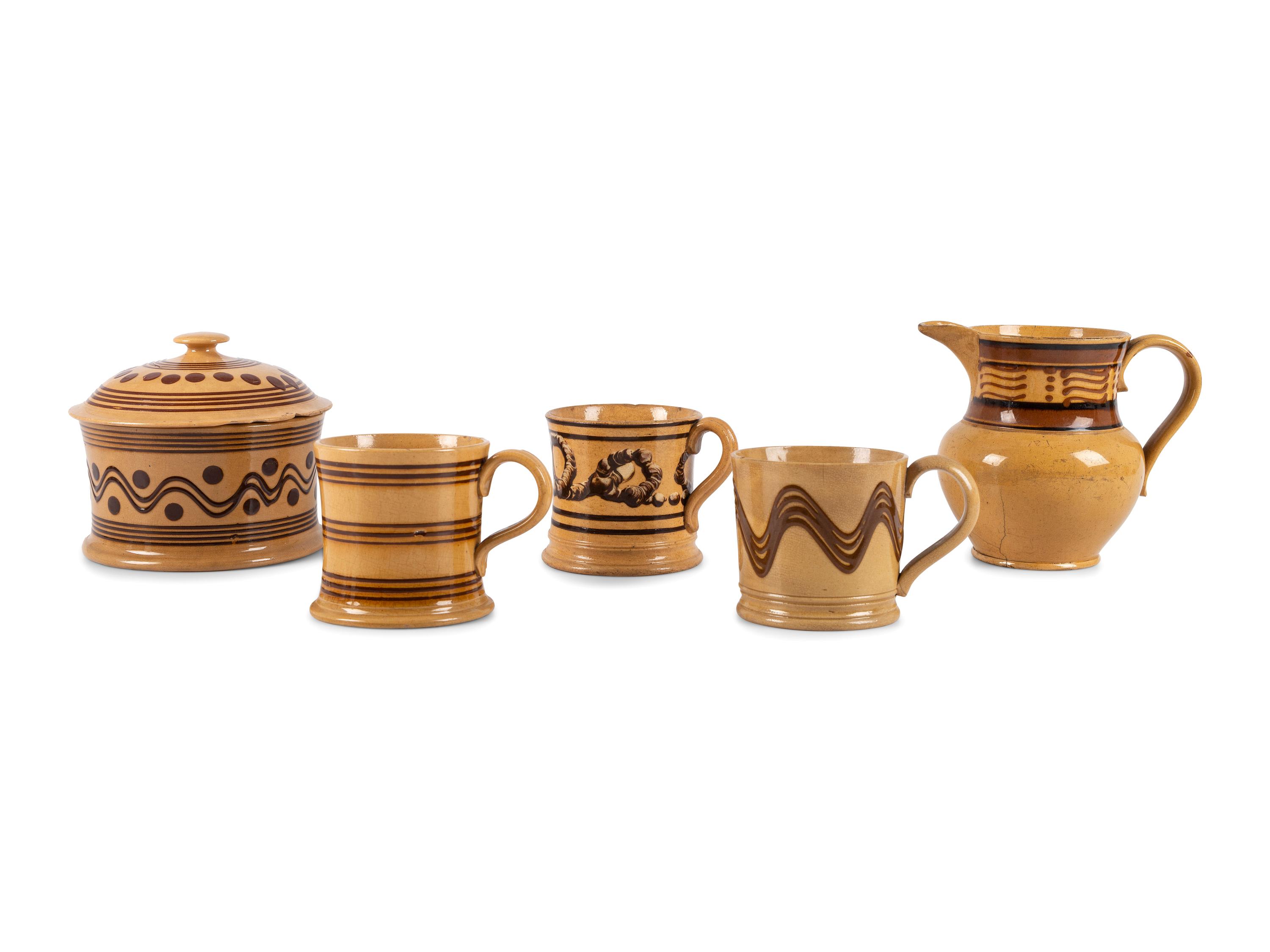 Five Pieces of East Liverpool, Ohio Yellowware