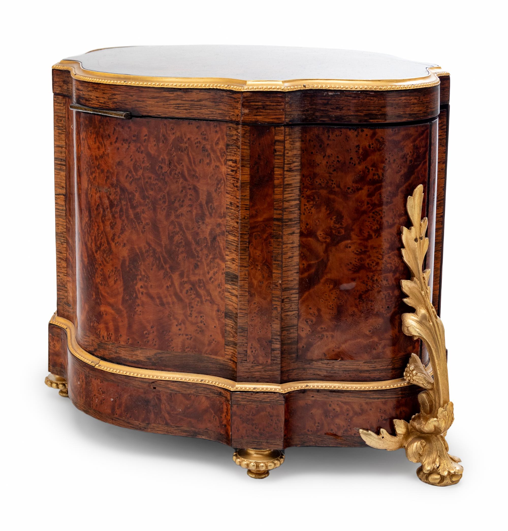 A French Gilt Bronze Mounted Burlwood Cave à Liqueur