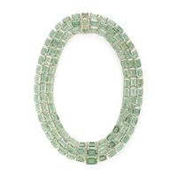 LIME QUARTZ AND STERLING SILVER NECKLACE