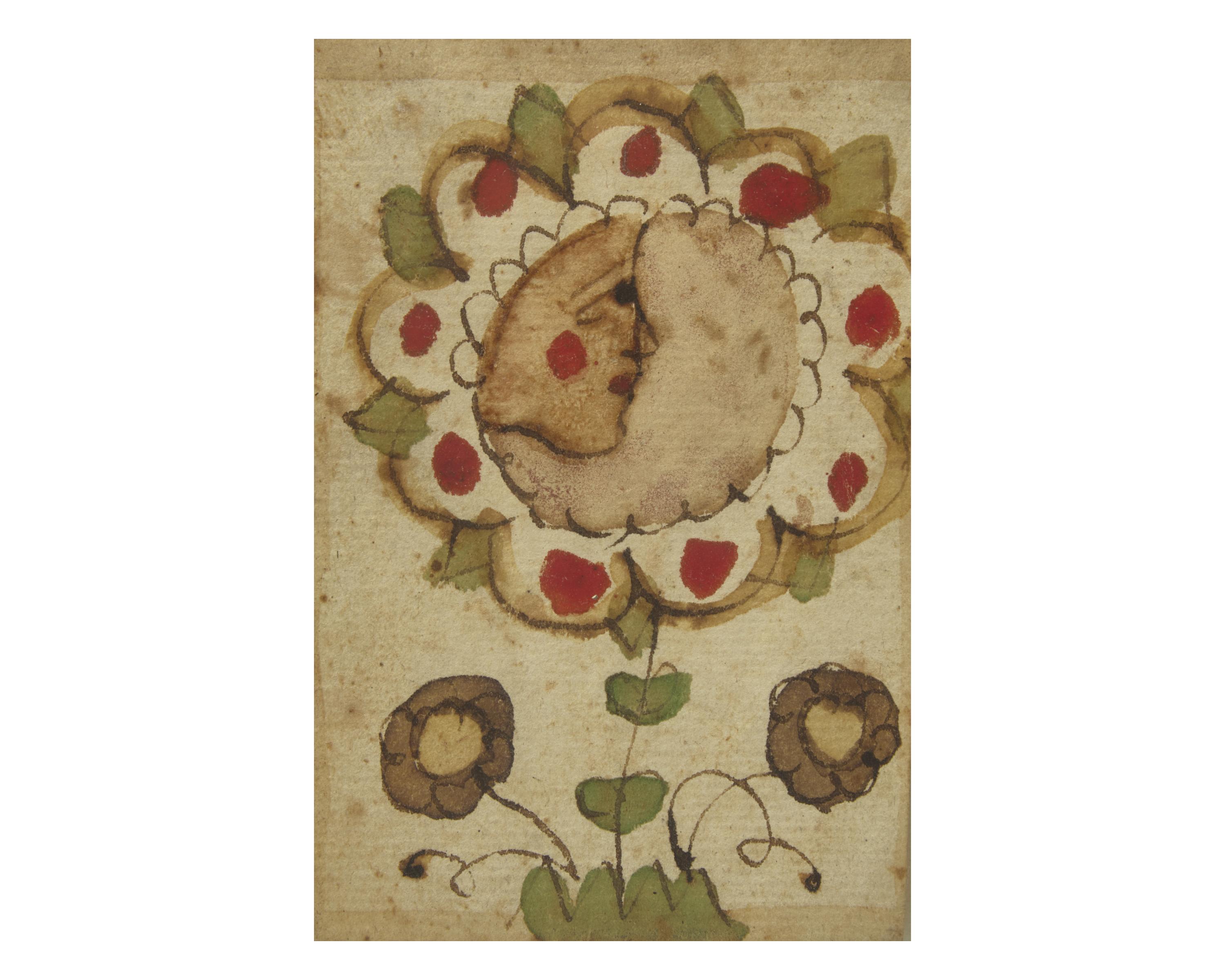 A Fraktur Drawing, Johann Jacob Friedrich Krebs (c. 1749-1815)