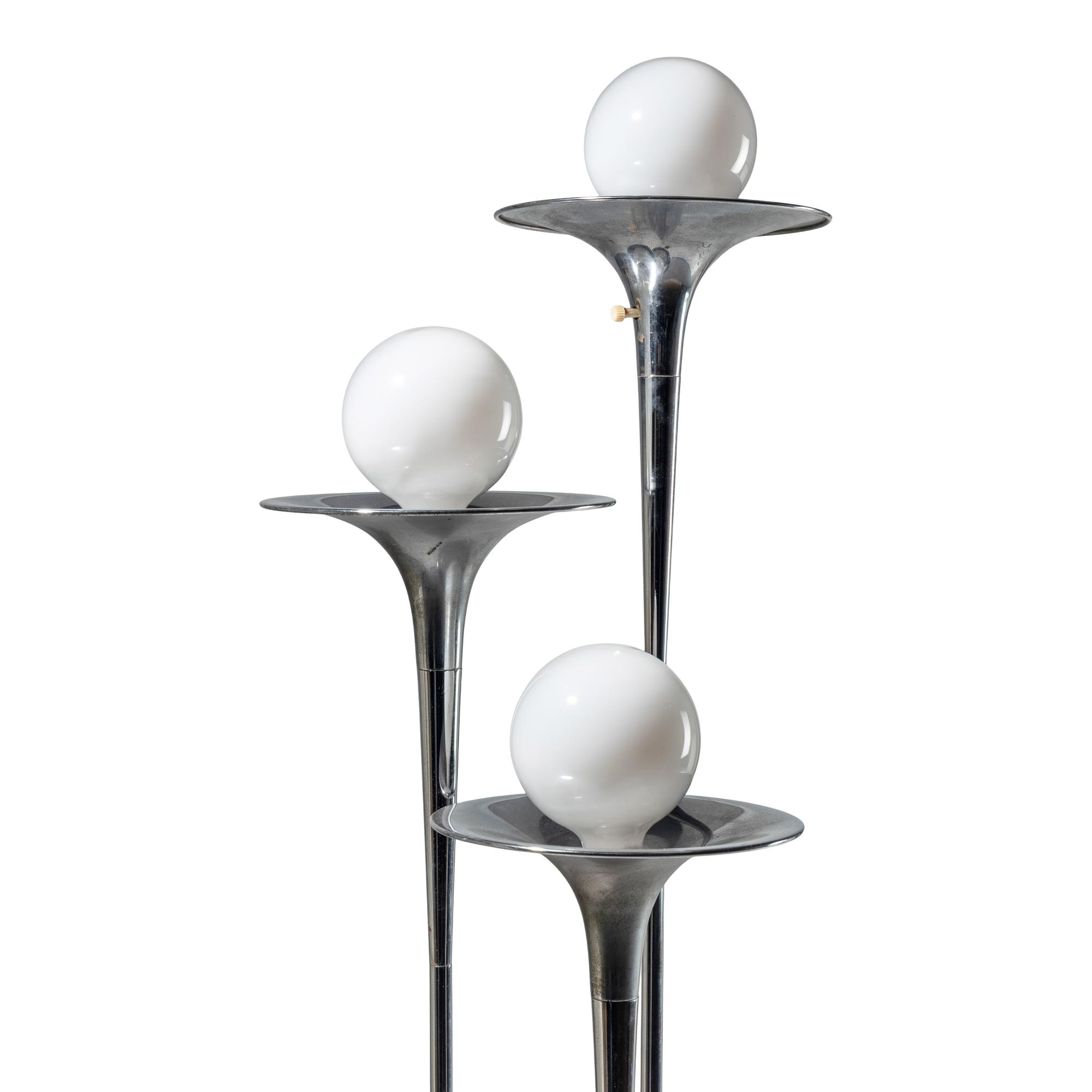 Trumpet floor lamp, Italian
