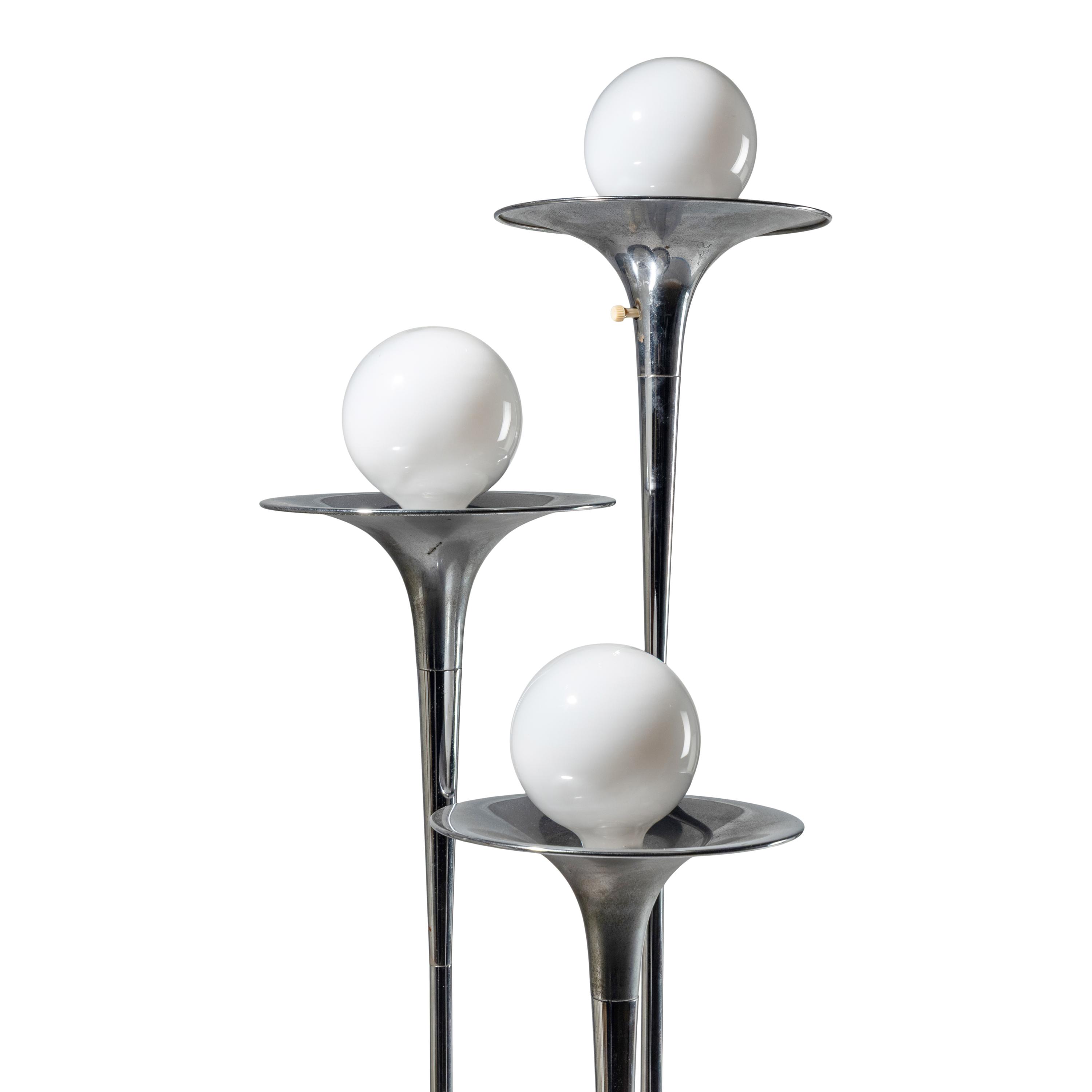 Trumpet floor lamp, Italian