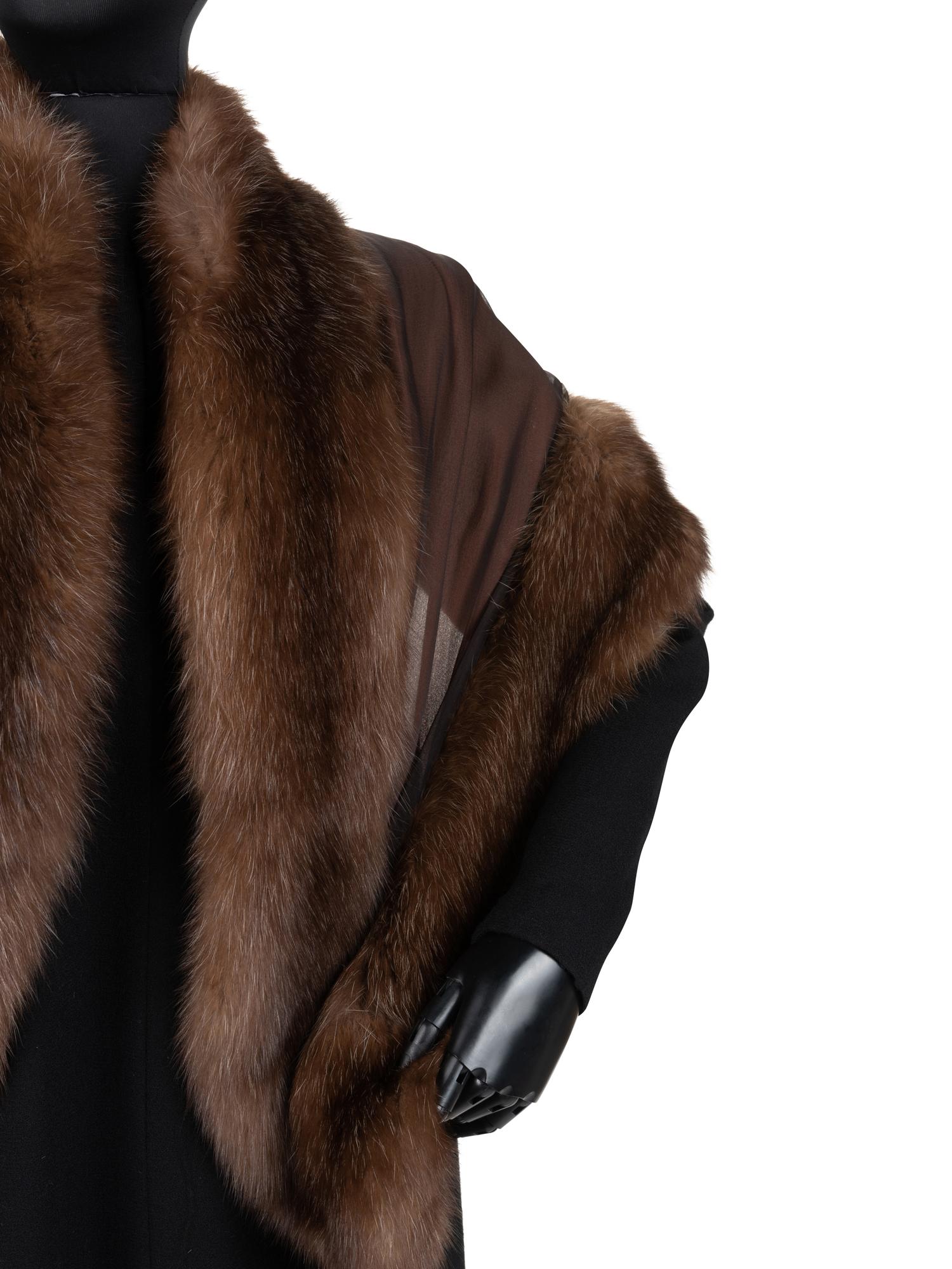 Maximillian Russian Sable Short Coat and Unlabeled Sable-Trimmed Wrap, 2000-10s