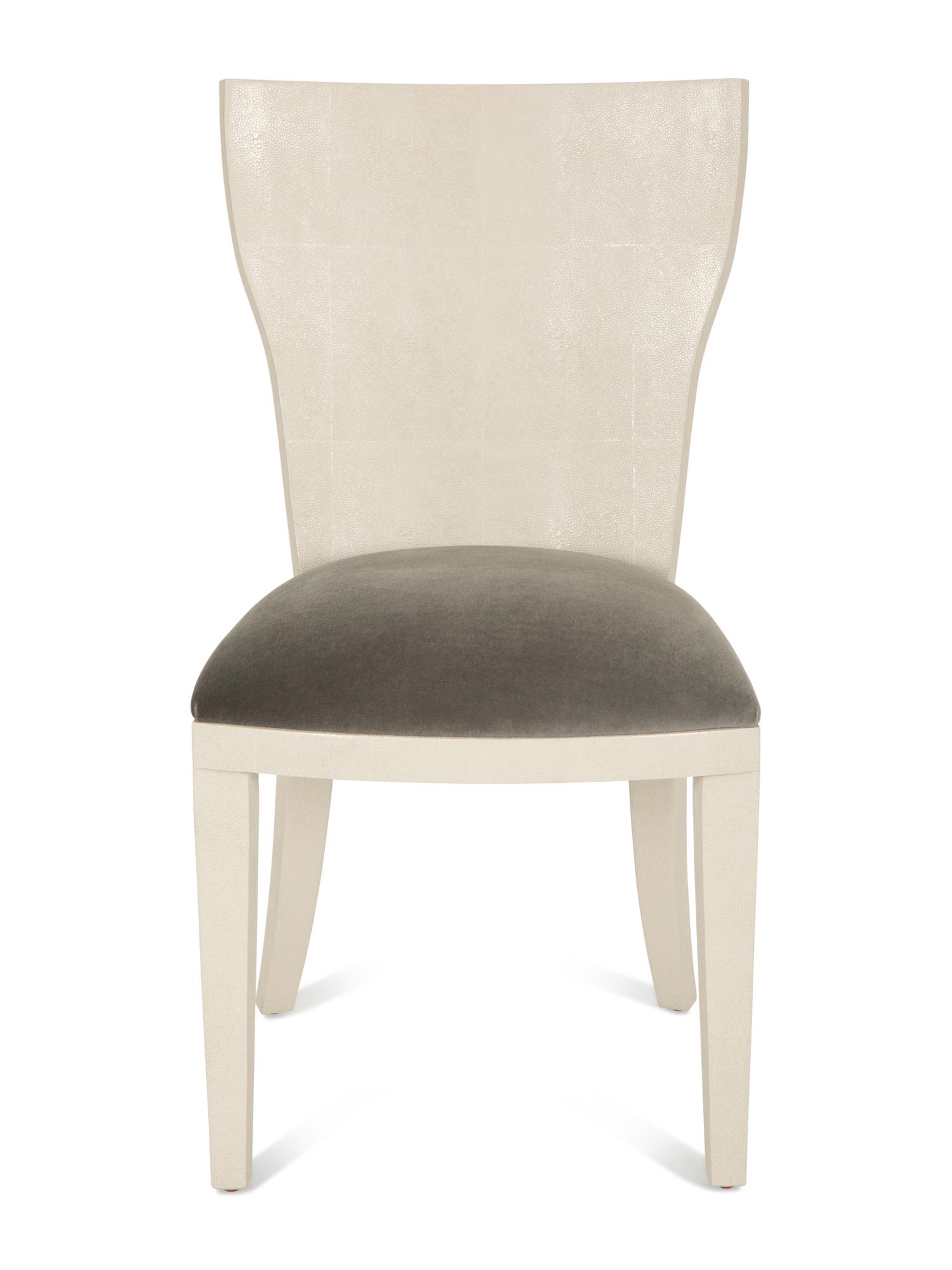 A Contemporary Faux Shagreen Side Chair