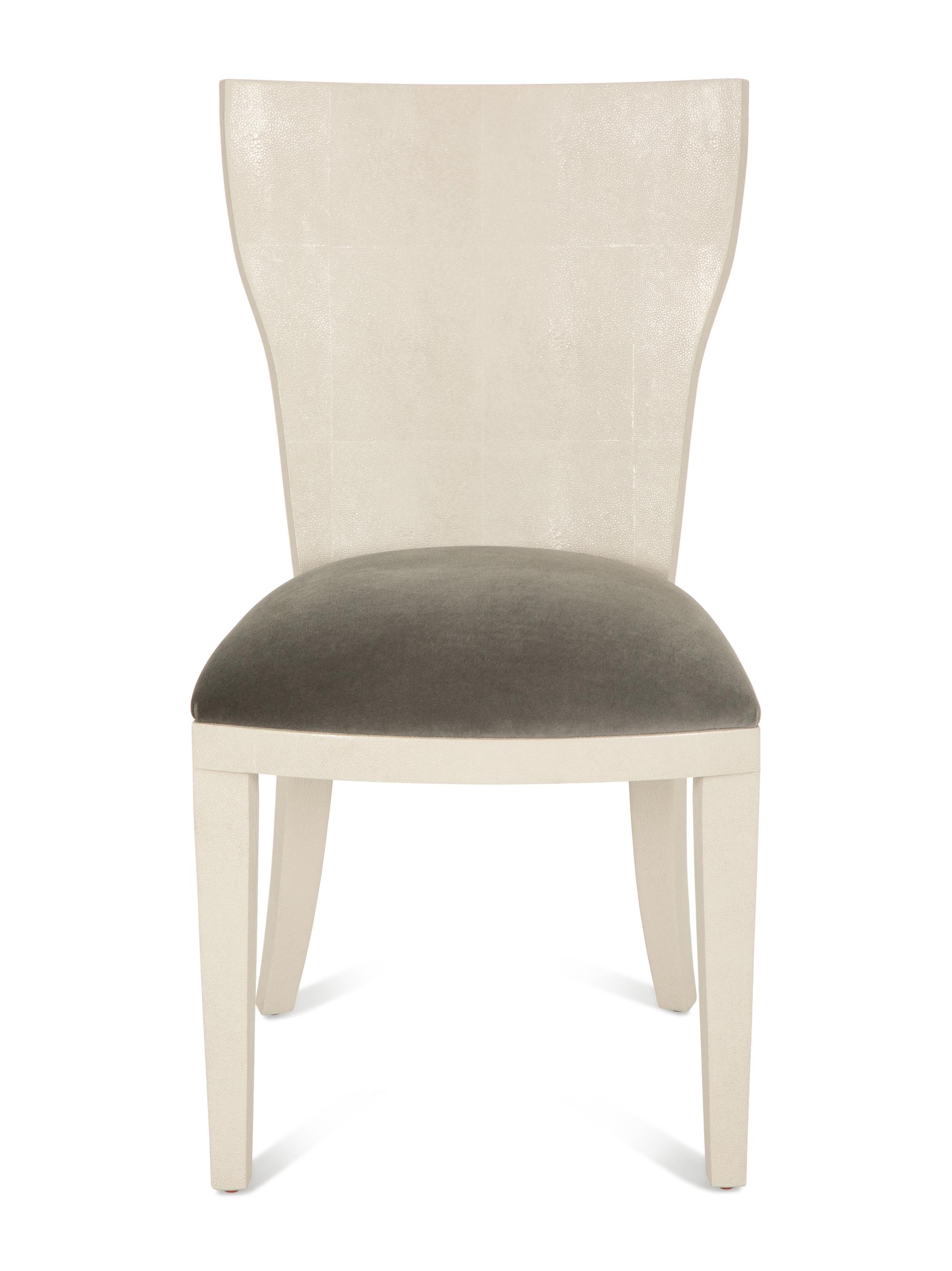 A Contemporary Faux Shagreen Side Chair