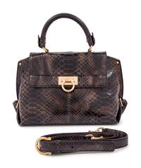 Salvatore Ferragamo Brown Python Bag, 2000s