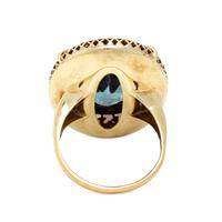 VICTORIAN, YELLOW GOLD AND SYNTHETIC SPINEL RING