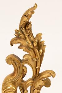 A Pair of Louis XV Style Gilt Bronze Chenets