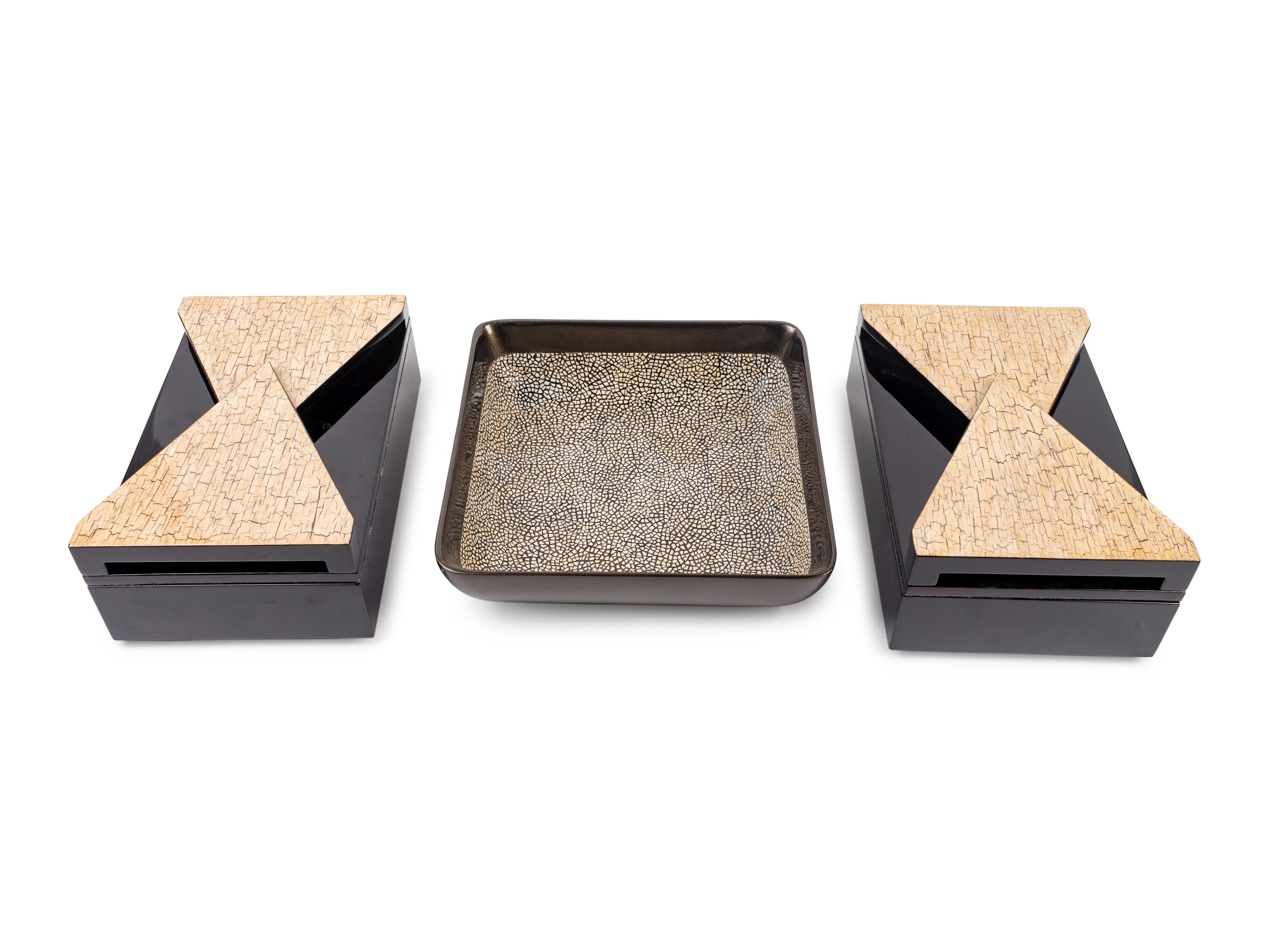 A Group of Three Contemporary Lacquer Accessories — 21ST CENTURY