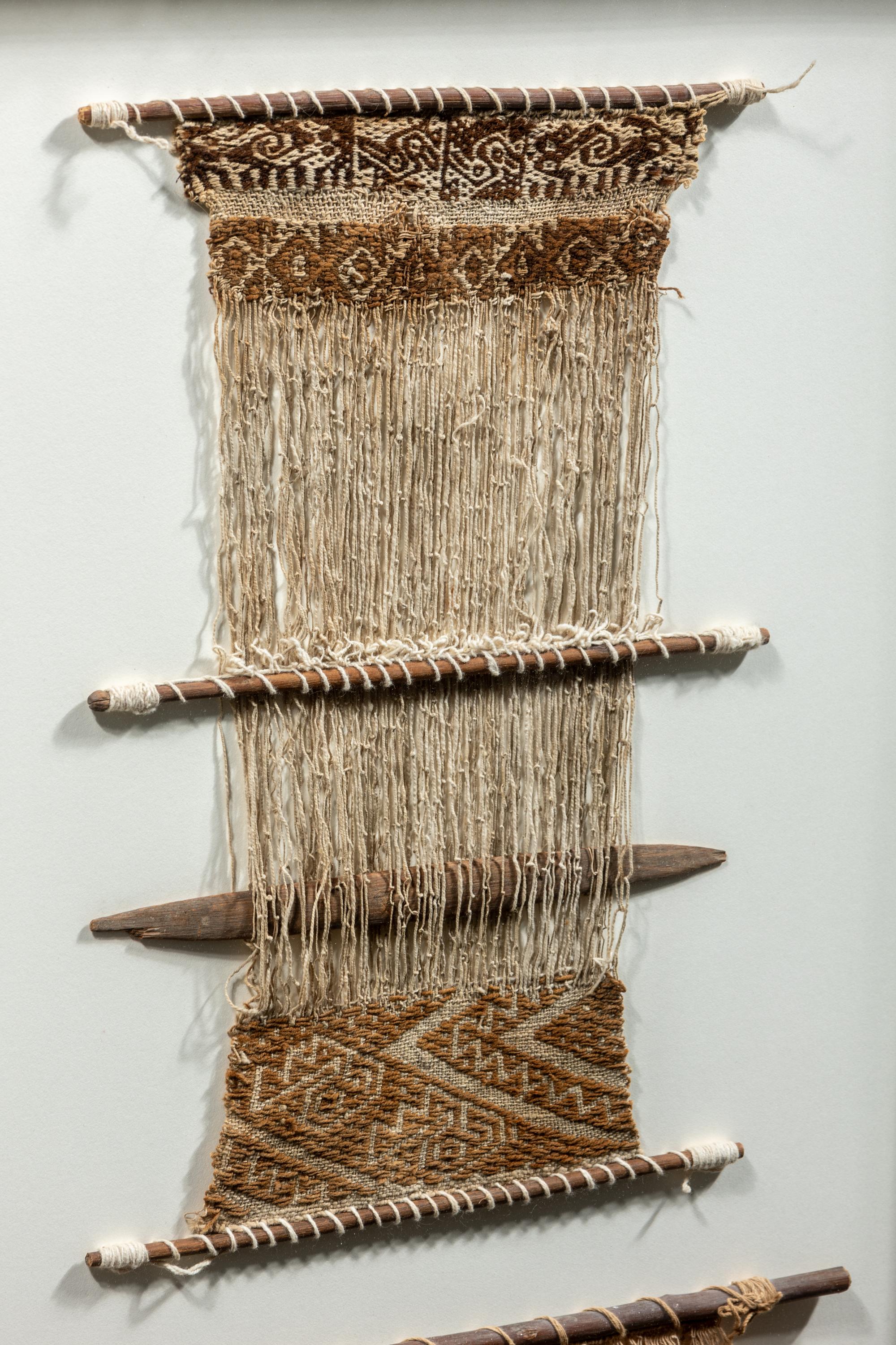 Two Framed Chancay Telars (Textile Fragments on Looms)