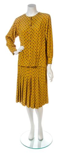 A Chanel Marigold Print Skirt Ensemble,