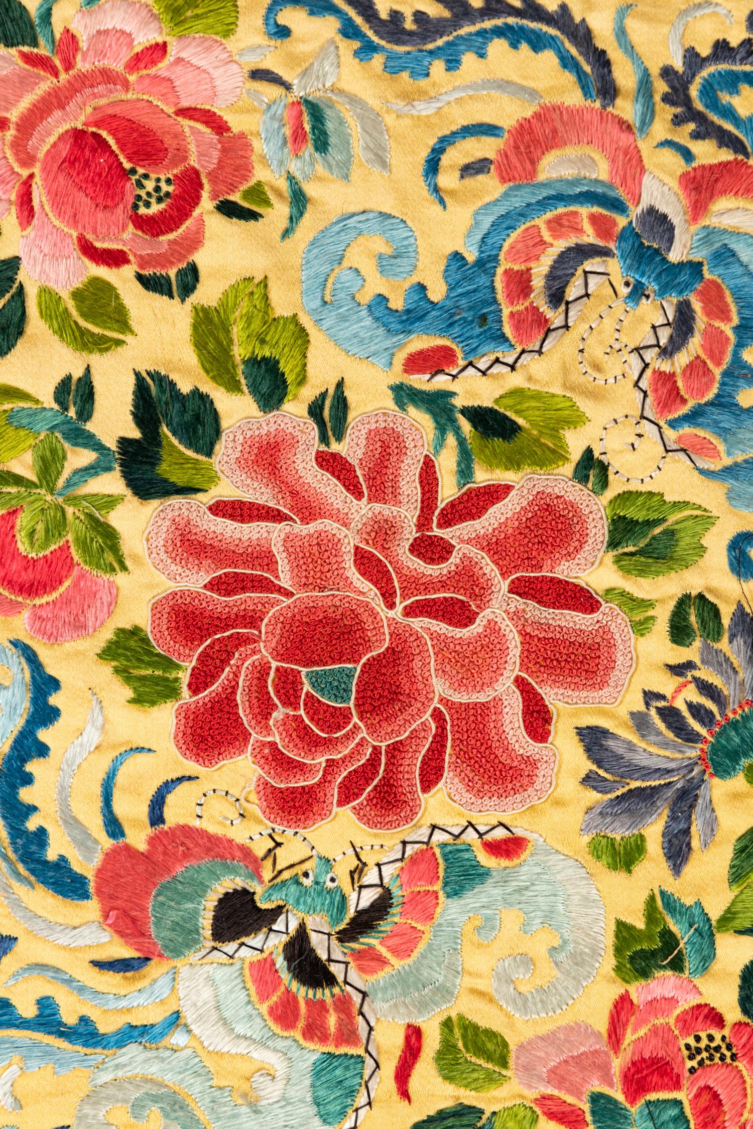 Seven Chinese Embroidered Silk Panels