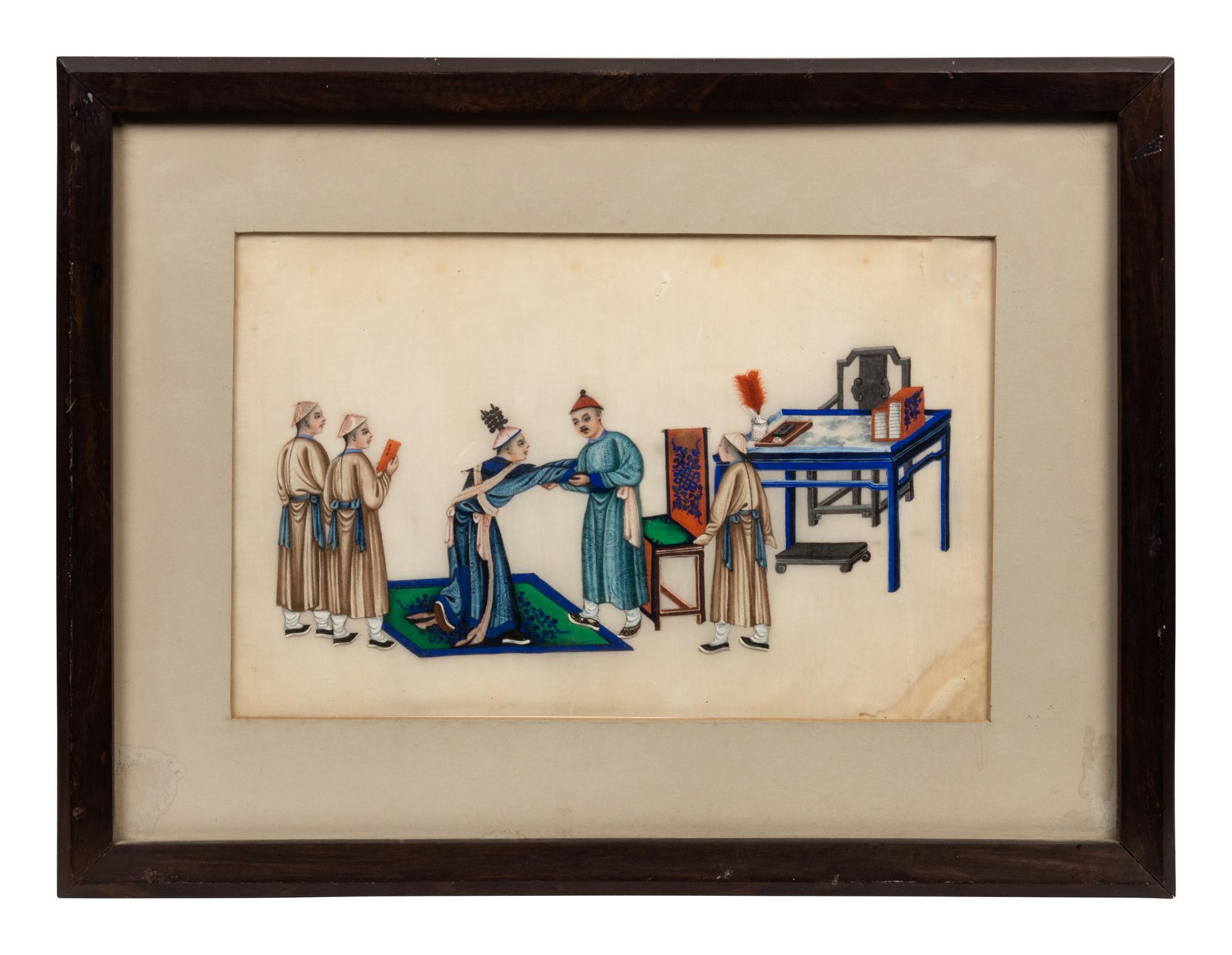 A Group of Twelve Chinese Export Pith Paintings